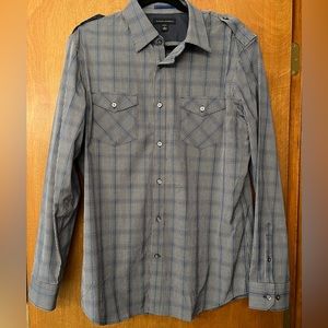 Men’s Banana Republic large grey button down collared shirt. 16-16 1/2 neck.
